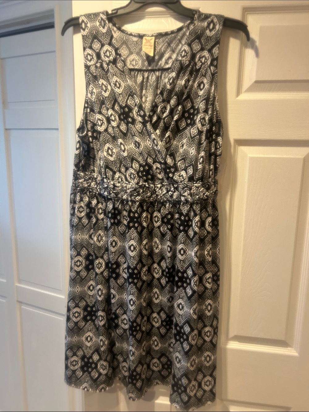NWT Sz 2x black/white print top/dress